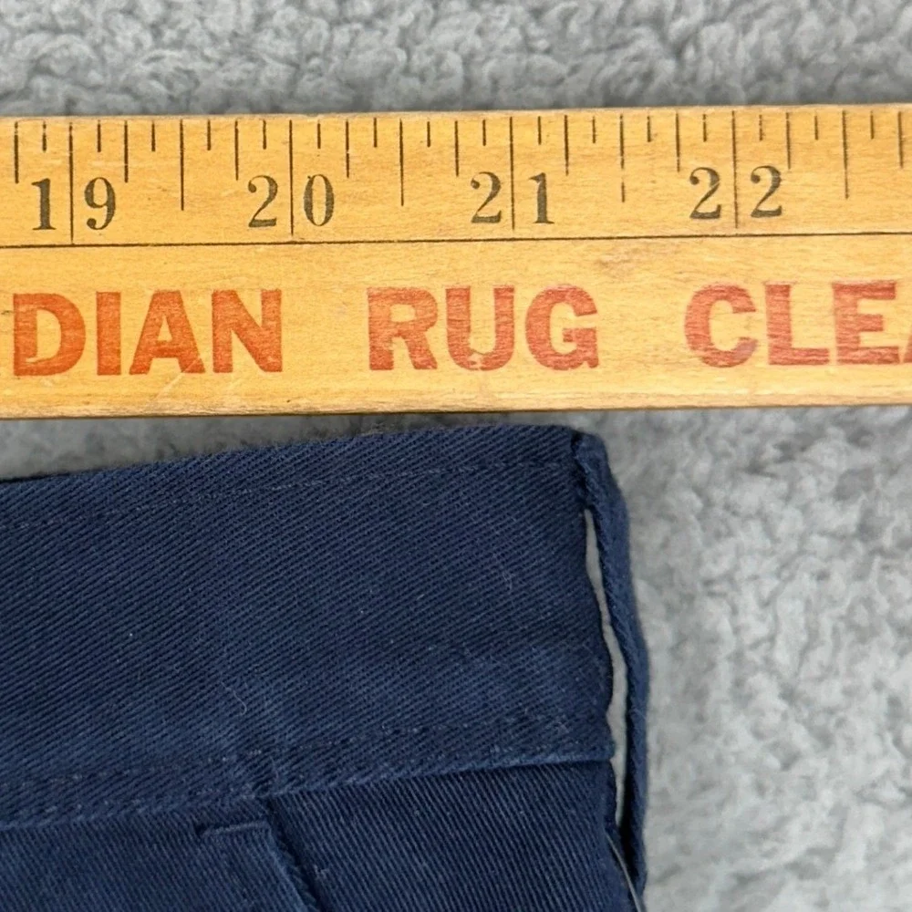NEW Woolrich Shorts Mens 42 Deep Navy Chino Flat Front Casual Utility Pocket